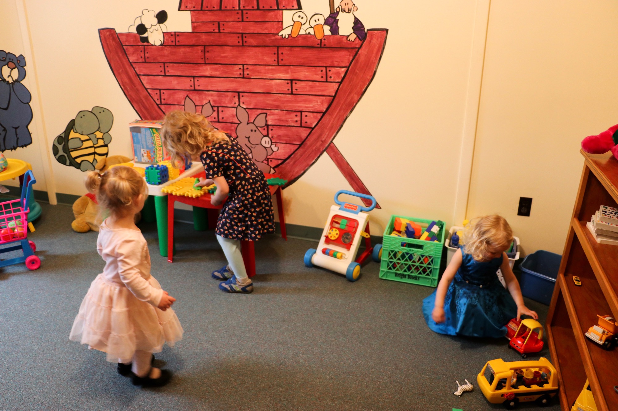 3 girls in the nursery